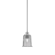 Toltec Odyssey 5in 1-Light Mini Pendant | Brushed Nickel and Smoke Bubble Glass | Kitchen Island & Dining Room | 5 x 7 in | Model 2601-BN-5032