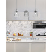 Toltec Odyssey 5in 1-Light Mini Pendant | Brushed Nickel and Smoke Bubble Glass | Kitchen Island & Dining Room | 5 x 7 in | Model 2601-BN-5032