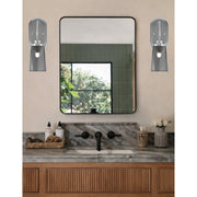 Toltec Odyssey 13.5in 1-Light Wall Sconce | Modern Brushed Nickel and Smoke Bubble Glass | Bedroom & Hallway | 5 x 8.25 x 13.5 in | Model 2611-BN-262