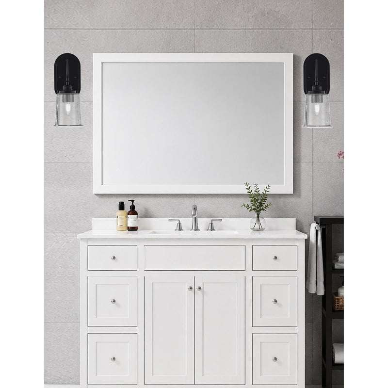 Toltec Odyssey 12.75in 1-Light Wall Sconce | Modern Matte Black and Smoke Bubble Glass | Bedroom & Hallway | 5 x 8.25 x 12.75 in | Model 2611-MB-5032