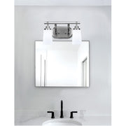 Toltec Odyssey 2-Light Bath Bar | Modern Brushed Nickel and White Opal Glass | Bathroom Vanity & Powder Room | 7.25 x 9.75 in | Model 2612-BN-261