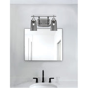 Toltec Odyssey 2-Light Bath Bar | Modern Brushed Nickel and Smoke Bubble Glass | Bathroom Vanity & Powder Room | 7.25 x 9.75 in | Model 2612-BN-262
