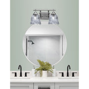 Toltec Odyssey 2-Light Bath Bar | Brushed Nickel and Smoke Lava Glass | Bathroom & Powder Room Vanity Light | 8 x 9.75 in | Model 2612-BN-4232