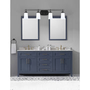 Toltec Odyssey 4-Light Bath Bar | Matte Black and White Opal Glass | Bathroom Vanity & Double Sink | 7.25 x 9.75 in | Model 2614-MB-261