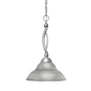 Toltec Bow 13in 1-Light Pendant | Brushed Nickel Double Bubble Metal | Kitchen Island & Dining Room | 13 x 13 x 19.75 in | Model 271-BN-428-BN