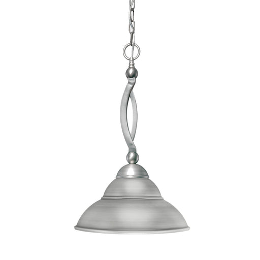 Toltec Bow 13in 1-Light Pendant | Brushed Nickel Double Bubble Metal | Kitchen Island & Dining Room | 13 x 13 x 19.75 in | Model 271-BN-428-BN
