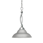 Toltec Bow 16in 1-Light Pendant | Brushed Nickel Double Bubble Metal | Kitchen Island & Dining Room | 16 x 16 x 20.5 in | Model 271-BN-429-BN