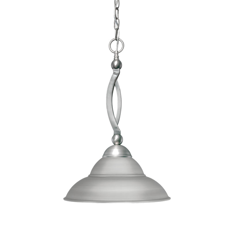 Toltec Bow 16in 1-Light Pendant | Brushed Nickel Double Bubble Metal | Kitchen Island & Dining Room | 16 x 16 x 20.5 in | Model 271-BN-429-BN