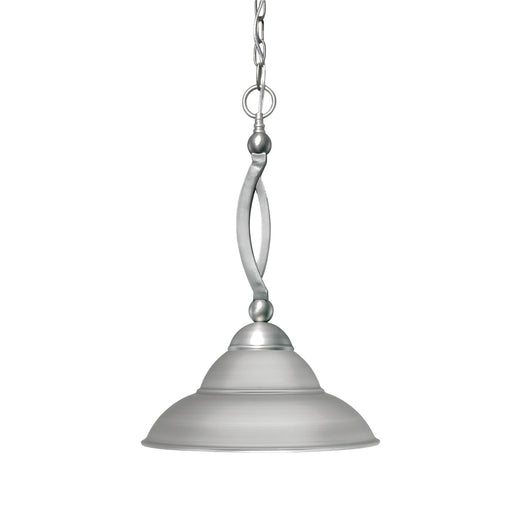 Toltec Bow 16in 1-Light Pendant | Brushed Nickel Double Bubble Metal | Kitchen Island & Dining Room | 16 x 16 x 20.5 in | Model 271-BN-429-BN