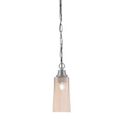 Toltec Chain 5.25in 1-Light Pendant | Industrial Graphite Steel and Amber Gradient Glass | Kitchen Island & Dining Room | 5.25 x 5.25 x 12.75 in | Model 31-GP-293