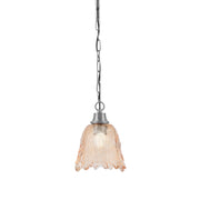 Toltec Chain 7in 1-Light Pendant | Industrial Graphite Steel and Amber Lava Glass | Kitchen Island & Dining Room | 7 x 9.5 in | Model 31-GP-4233