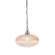 Toltec Chain 12in 1-Light Pendant | Industrial Graphite Steel and Amber Micro Bubble Ribbed Glass | Kitchen Island & Dining Room | 12 x 9.75 in | Model 31-GP-4653