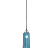 Toltec Cord 5in 1-Light Pendant | Industrial Graphite Steel and Blue Gradient Glass | Kitchen Island & Dining Room | 5 x 12 in | Model 32-GP-295