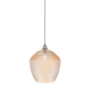 Toltec Cord 12in 1-Light Pendant | Industrial Graphite Steel and Amber Textured Glass | Kitchen Island & Dining Room | 12 x 15 in | Model 32-GP-4223