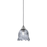 Toltec Cord 7in 1-Light Pendant | Graphite Steel and Smoke Lava Glass | Kitchen Island & Accent | 7 x 8.75 in | Model 32-GP-4232