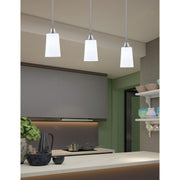 Toltec Paramount 4.5in 1-Light Mini Pendant | Transitional Brushed Nickel and White Opal Glass | Kitchen Island & Dining Room | Model 3401-BN-261