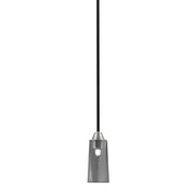 Toltec Paramount 5in 1-Light Mini Pendant | Modern Matte Black and Brushed Nickel Smoke Bubble Glass | Kitchen Island & Dining | Model 3401-MBBN-292