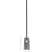 Toltec Paramount 5in 1-Light Mini Pendant | Modern Matte Black and Brushed Nickel Smoke Bubble Glass | Kitchen Island & Dining | Model 3401-MBBN-292