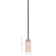 Toltec Paramount 5in 1-Light Mini Pendant | Modern Matte Black and Brushed Nickel Amber Gradient Glass | Kitchen Island | Model 3401-MBBN-293