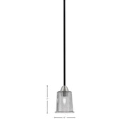 Toltec Paramount 5in 1-Light Mini Pendant | Modern Matte Black and Brushed Nickel Smoke Bubble Glass | Kitchen Island & Dining | Model 3401-MBBN-5032