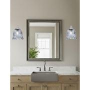 Toltec Paramount 7in 1-Light Wall Sconce | Brushed Nickel and Smoke Lava Glass | Bathroom & Hallway | 7 x 8.25 x 8.5 in | Model 3421-BN-4232