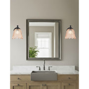Toltec Paramount 7in 1-Light Wall Sconce | Modern Matte Black and Amber Lava Glass | Bathroom & Hallway Accent Light | Model 3421-MB-4233