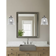 Toltec Paramount 7in 1-Light Wall Sconce | Modern Matte Black and Brushed Nickel with Clear Lava Glass | Bathroom & Hallway | Model 3421-MBBN-4230