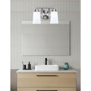 Toltec Paramount 2-Light Bath Bar | Transitional Brushed Nickel and White Opal Glass | Bathroom Vanity & Powder Room | 7.25 x 8.75 in | Model 3422-BN-261