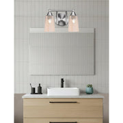 Toltec Paramount 2-Light Bath Bar | Transitional Brushed Nickel and Amber Gradient Glass | Bathroom Vanity & Powder Room | 7.25 x 8.75 in | Model 3422-BN-263