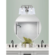 Toltec Paramount 2-Light Bath Bar | Brushed Nickel and Clear Lava Glass | Bathroom Vanity & Powder Room | 8 x 8.75 in | Model 3422-BN-4230