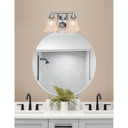 Toltec Paramount 2-Light Bath Bar | Brushed Nickel and Amber Lava Glass | Bathroom & Powder Room Vanity Light | 8 x 8.75 in | Model 3422-BN-4233