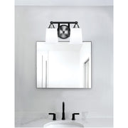 Toltec Paramount 2-Light Bath Bar | Matte Black & Brushed Nickel Steel and White Opal Glass | Bathroom & Powder Room Vanity | D 7.25 x H 7.75 in | Model 3422-MBBN-5031