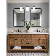 Toltec Paramount 3-Light Bath Bar | Brushed Nickel and White Opal Glass | Bathroom Vanity & Powder Room | 7.25 x 8.75 in | Model 3423-BN-261