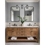 Toltec Paramount 3-Light Bath Bar | Brushed Nickel and Smoke Bubble Glass | Bathroom Vanity & Powder Room | 7.25 x 8.75 in | Model 3423-BN-262