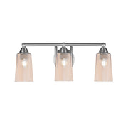 Toltec Paramount 3-Light Bath Bar | Brushed Nickel and Amber Gradient Glass | Bathroom Vanity & Powder Room | 7.25 x 8.75 in | Model 3423-BN-263