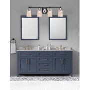 Toltec Paramount 4-Light Bath Bar | Matte Black & Brushed Nickel Steel and Amber Gradient Glass | Bathroom Vanity & Powder Room | 7.25 x 8.75 in | Model 3424-MBBN-263