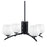 Toltec Kurve 4Lt Chandelier, Black, 6" White Marble - 3704-MB-4811