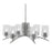 Toltec Kurve 6Lt Chandelier, Graphite, 4" Clear Bubble - 3706-GP-300