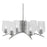 Toltec Kurve 6Lt Chandelier, Graphite, 5" Clear Textured - 3706-GP-4250