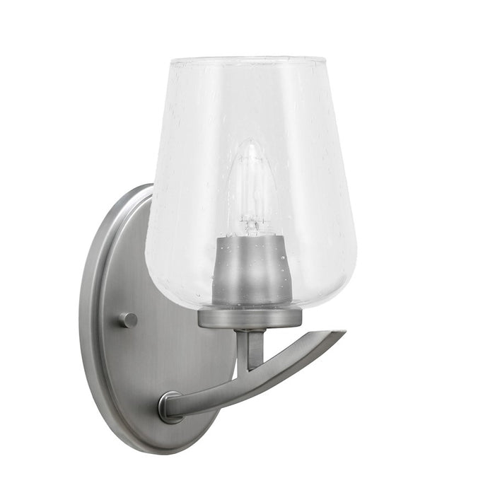 Toltec Kurve 1Lt Downlight Wall Sconce, Graphite, 5" Clear Bubble - 3720-GP-210