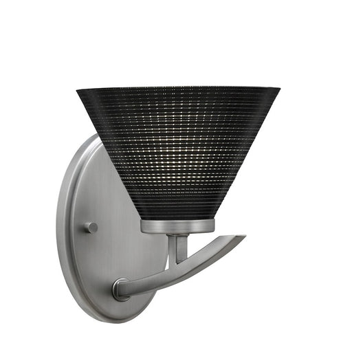 Toltec Kurve 1Lt Downlight Wall Sconce, Graphite, 7" Black Matrix - 3720-GP-4059