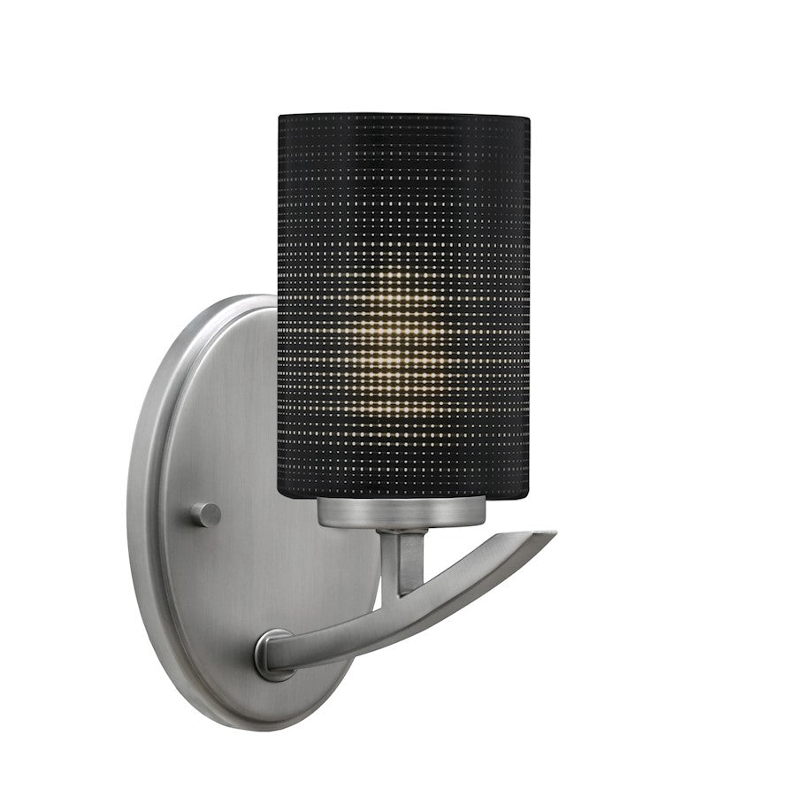 Toltec Kurve 1Lt Downlight Wall Sconce, Graphite, 4" Black Matrix - 3720-GP-4069