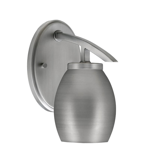 Toltec Kurve 1Lt Downlight Sconce, Graphite, 6" Graphite Oval - 3720-GP-426-GP