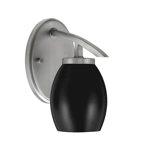 Toltec Kurve 1Lt Downlight Sconce, Graphite, 6" Black Oval - 3720-GP-426-MB