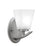 Toltec Kurve 1Lt Down Sconce, Graphite, 4.5" Square White Muslin - 3720-GP-460