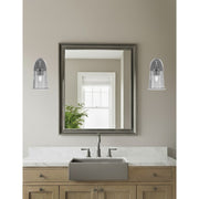 Toltec Kurve 1-Light Downlight Wall Sconce | Modern Graphite and Smoke Bubble Glass | Bathroom & Hallway Accent Light | Model 3720-GP-5032