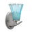 Toltec Kurve 1Lt Down Sconce, Graphite, 5.5" Fluted Teal Crystal - 3720-GP-725