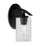 Toltec Kurve 1Lt Downlight Wall Sconce, Black, 4" Smoke Bubble