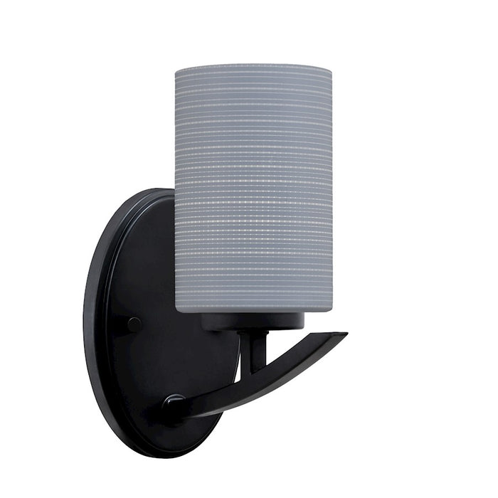 Toltec Kurve 1Lt Downlight Wall Sconce, Black, 4" Gray Matrix - 3720-MB-4062