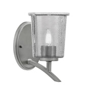 Toltec Kurve 5in 1-Light Uplight Wall Sconce | Modern Graphite and Smoke Bubble Glass | Bedroom & Hallway Accent Light | Model 3721-GP-5032